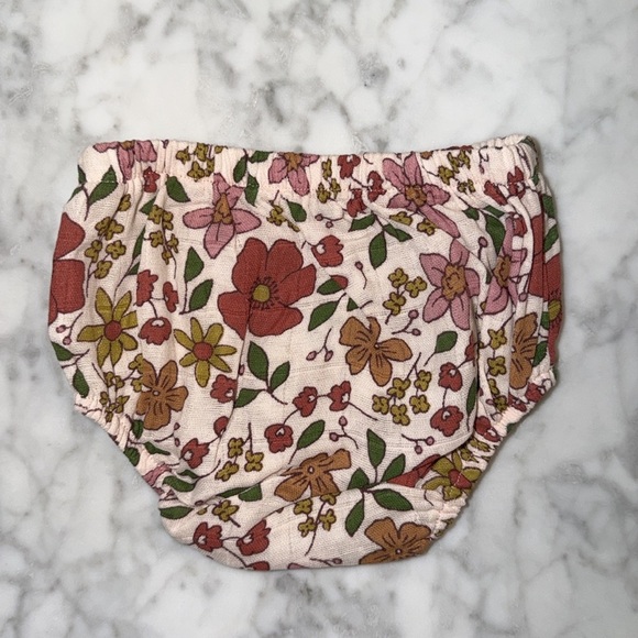 NWT ANGEL DEAR FLORAL NEUTRAL DRESS SET 3/6M - Picture 3 of 4